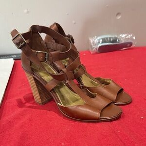 Lauren Ralph Lauren Brown Strappy Heels